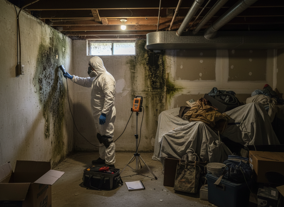 Basement mold inspection in Canoga Park